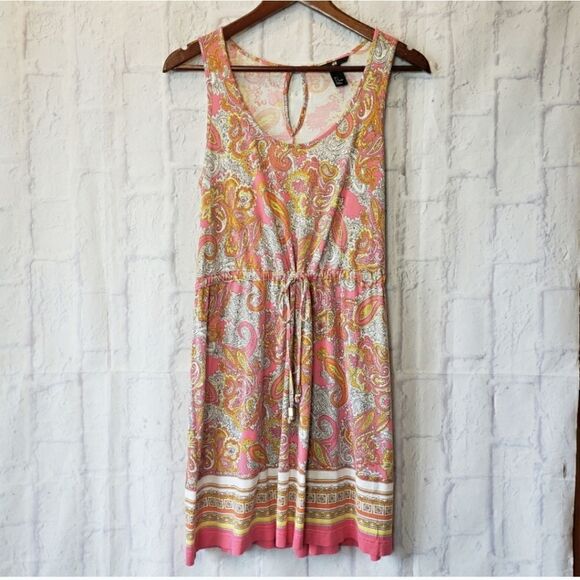 H&M Sleeveless Paisley Popover Classic Dress - Picture 1 of 7